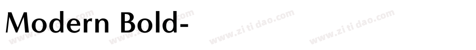 Modern Bold字体转换
